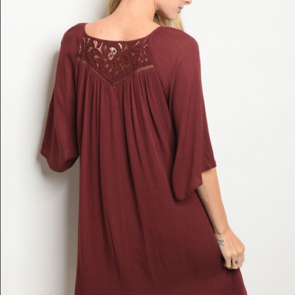 LAST 3‼️ALIA Maroon crochet dress/ tunic- Dress - Picture 3 of 3